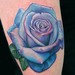 Tattoos - Blue purple pink rose tattoo - 45498
